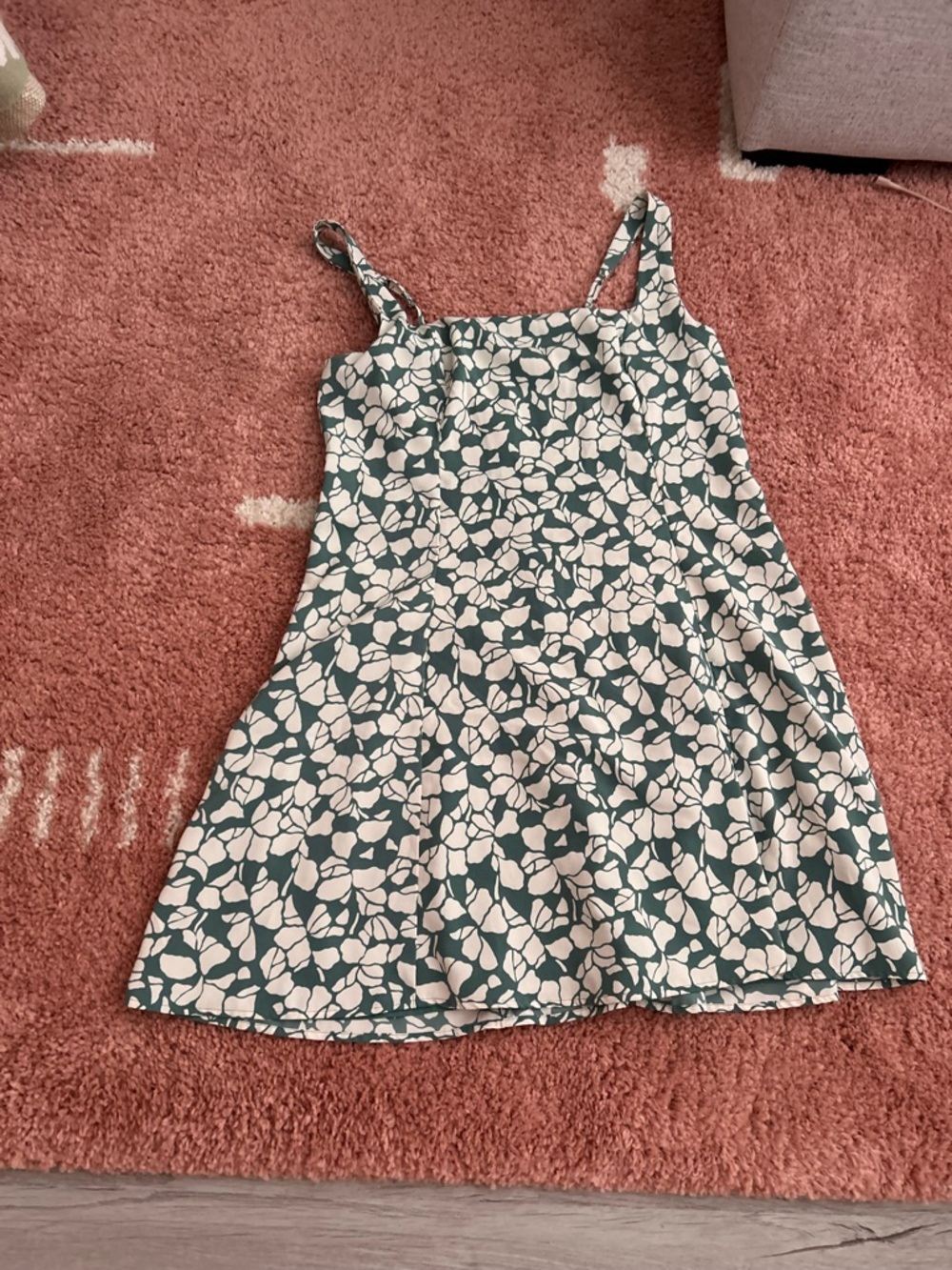 Green and White Floral Sundress